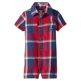 POLO Ralph Lauren  0-2歲 美國正品童裝 包屁衣 紅藍格紋