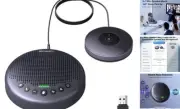 Conference Speaker and Microphone w/8+1 Mics, 360° Voice Pickup, Noise
