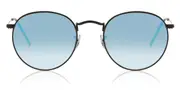 Ray-Ban RB3447 Round Flash Lenses Gradient 002/4O Men's Sunglasses Black Size 50