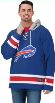 Buffalo Bills Hooded Sweatshirt FOCO Men's Hockey Jersey BNWT $75