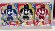 3-Playskool Heroes Mega Mighties Power Rangers 10" Action Figure. Red,Blue,Black