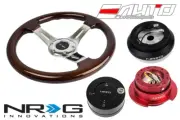 NRG 330mm BR Wood CH S Steering Wheel 1.5" DP 130H Hub Gen2.5 RD Release Lock LB (for: Honda Civic)
