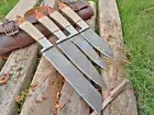 Handmade Damascus Steel Chef KNIFE Set / Kitchen Knife / Cleaver Kitchen Knife
