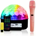 SmartLee Portable LED Disco Ball Karaoke Bluetooth MP3 Speaker w/ Microphone