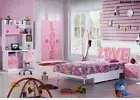 KIDS PINK BEDROOM SET,BED, STORAGE DESK WARDROBE BEDSIDE TABLE chair not bunk