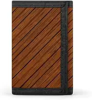 [SKTNBM] Trifold Wallet,Brown Wood Pattern Print Slim Wallet,front Pocket Wallet,best Men's Trifold Wallet,slim And Sleek for Men And Women, Black, One Size, Modern, Black, One Size, Modern
