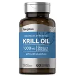 【PIPING ROCK】免運 超高單位磷蝦油 KRILL OIL 1000MG*60顆 含蝦青素