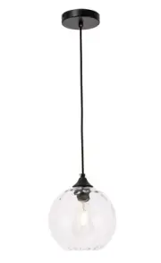Elegant Lighting LD2281 Cashel Single Light 8"W Mini Pendant - Black