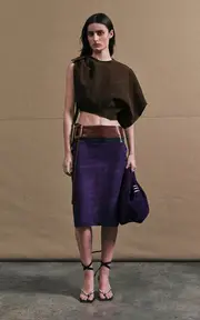 [Christopher Esber] Belted Separation Suede Dress