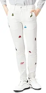 Jack Bunny(ジャックバニー) 263-2231816 Women's Long Pants (T/C Twill, Embroidered Allover Pattern) / Golf