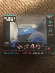 Sharper Image Thunder Tumbler, Remote Control Battery operated Car, Blue , NIB