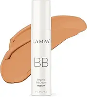 La Mav Organic BB Cream Medium | Organic Tinted moisturizer, Foundation and Natural sunscreen | Natural BB Cream Anti-Aging for Oily Skin, Acne Prone Skin and Dry Skin Types