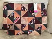 Vera Bradley Denim Navy Patchwork Iconic Vera Tote Bag