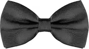 [Generic] Pre-tied Solid Adjustable Bowtie Classic Tuxedo Wedding Bow Ties for Men Double layered groomsman bow