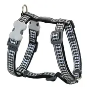 Dog Harness Red Dingo Bone Reflective 30-48 Cm Black