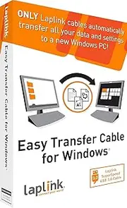 Laplink Easy Transfer Cable | Includes PCmover Migration Software and USB 3.0 Cable | Single Use License | Migrates Files and Settings