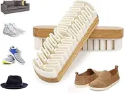 [RUJUE] 2 Pcs Suede Cleaning Brush Set, Shoe Cleaning Brush Effective Stain Remover and Nubuck Marks Eraser,Ideal for Boots, Shoes, Jackets-Luxury Leather Care
