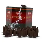 Citronella Backflow Incense Cones for Waterfall Aromatic Smoke Fountain Haze