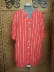 LADIES AUTOGRAPH PRINT SHIRT PLUS SIZE 20