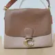 全新Coach may shoulder bag 真皮奶茶色拼白色肩背包附白色長背帶