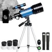 Telescope for Kids & Beginners, 70mm Aperture Portable Telescopes with 3 Blue
