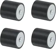 uxcell 4Pcs 25 x 25mm M6 Female Thread Rubber Mounts, Vibration Isolator, Replaces Anti Vibration Pads Flat Silent Block Base Block