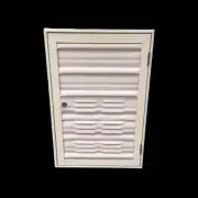 Camec Gas Door Galvanised Box White Frame Right Hand Hinge Smooth White Infil RV
