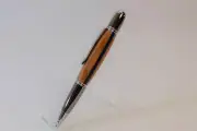 Thin Blue Line Twist Pen in Oak With a Chrome and Gunmetal Finish