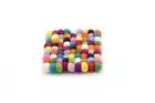 Multicolor Square Trivet - Handmade Felt Ball Trivet -Set of 3 - Kitchen Trivet
