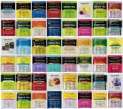 Tea Bags Assortment Variety Sampler Pack - 48 Count - Green, Black, Herbal, E...