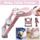 Toilet Seat Training Step Stool Potty Trainer Safety Ladder For Children Toddler