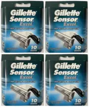 Gillette Sensor Excel Razor Blades - 40 Cartridges