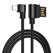 U37 TPE Cord L-type USB to Micro USB Data Sync Charging Cable, Length: 1.2m
