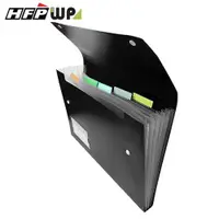 在飛比找松果購物優惠-超聯捷 HFPWP 黑色 6層風琴夾加名片袋 環保材質 F4