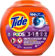 Tide PODS 3-in-1 Laundry Detergent Pacs 42 Ct Spring Meadow HE Stain Odor