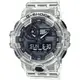 【CASIO】 G-SHOCK GA-700SKE-7A 雙顯透明冰晶系列/53mm/黑/公司貨