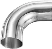 uxcell OD 2 Inch 90 Degree Mandrel Bend Elbow, Thicken 1.5 mm 304 Stainless Steel Exhaust Elbow Pipe for Car Modified Exhaust System, Stair Handrail Bend, Height 115 mm