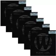 6-Pack of Warwick Black Label 5-String Bass Set, Stainless, Medium Light, 40-130