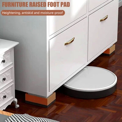 4 Pack Bed Furniture Risers Heavy Duty Adjustable Desk Lifts Leg Extenders DeVsi