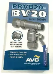 AVG PRVB20-BV20 500kPa Pressure Reduction Boundary Isolation Ball Valve 20mm