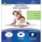 Full Size Mattress Protector Bedbug Waterproof Zippered Cover Hypoallergenic ...
