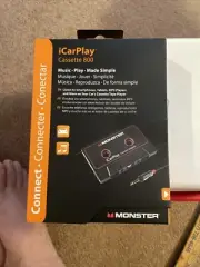 Monster iCarPlay Cassette 800 Tape Adapter 3ft Smartphones Tablets MP3