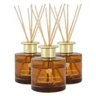 3x Scented Reed Diffusers Home Bathroom Fragrance 200ml Sandalwood & Jasmine