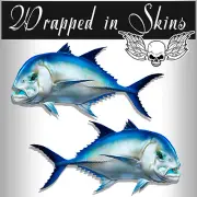 Giant Trevally Decals Fish Stickers Tackle Box RV Truck Trailer AFP-0021