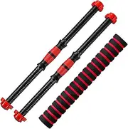 zolyet Threaded Dumbbell Handle Bars Extension Bar Set Adjustable Dumbbell Bars for Weight Lifting Home Gym Fitn Exercise 50cm