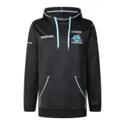 Cronulla Sharks NRL Mens 2025 Pullover Hoodie | Black by Sporting House