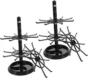 Toyvian 2pcs Rotating Jewelry Rack Display Stand for Organizing Keychains Earrings Necklaces Bracelets Versatile Storage for Tidy Accessory Management