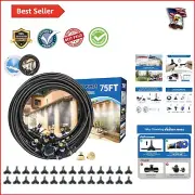 DIY 75ft Misting System Kit with Brass Nozzles for Custom Outdoor Cooling