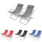 Reclining Deck Chairs Outdoor Seating Folding Day Bed Sunbed Steel 2x vidaXL