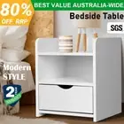 Artiss Bedside Table 1 Drawer Side Table Storage Cabinet Nightstand White FARA